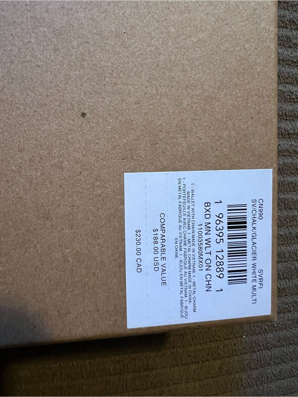 Coach CN990 Signature Canvas Mini Wallet on Chain with Charms Gift Box nwt - Picture 6 of 6
